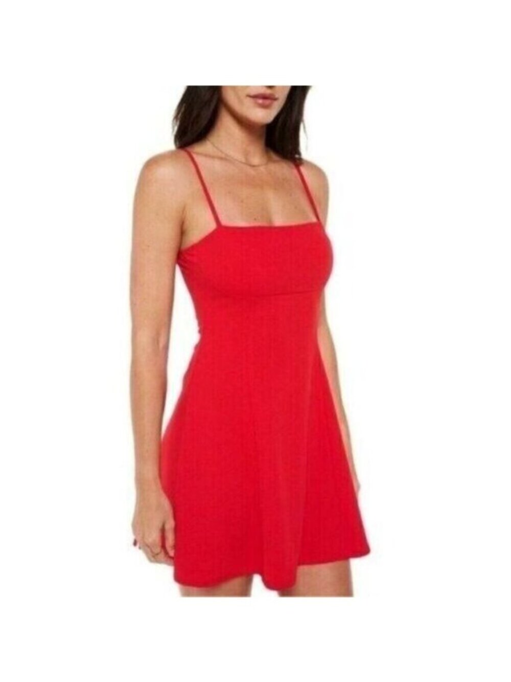 SHEIN Red Skater Dress Soaghetti Strap